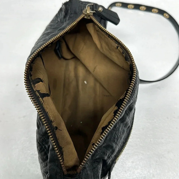 Fendi FF Quilted Coated Canvas Embossed Crossbody Bag Purse Designer Black Gold - Picture 14 of 17